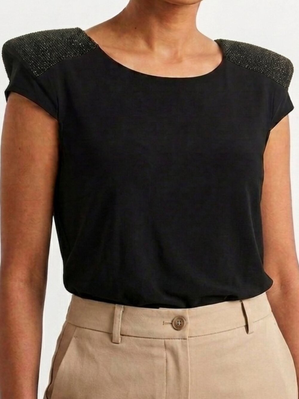 Armani Collezioni Cap Sleeves Top